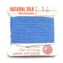 Fil du soie 1.02mm bleu x 2m