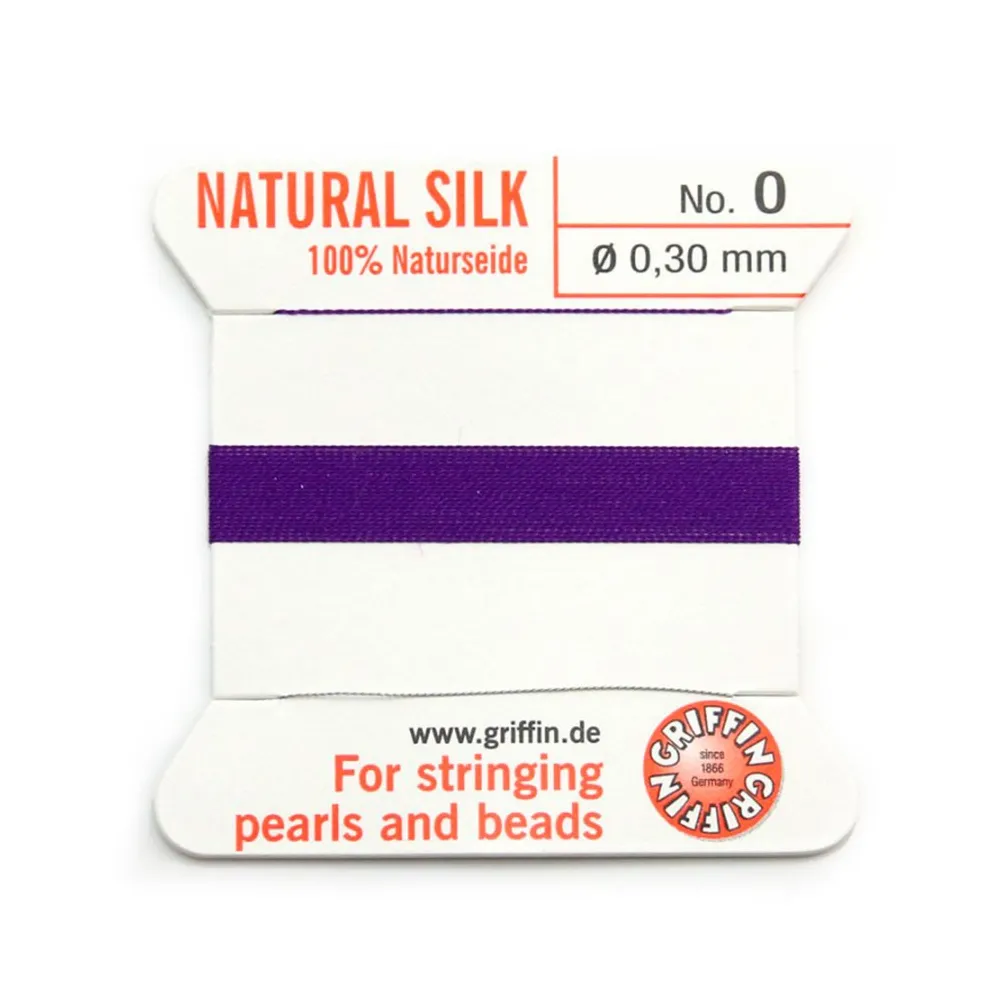 Fil du soie 0.3mm améthyste x 2m