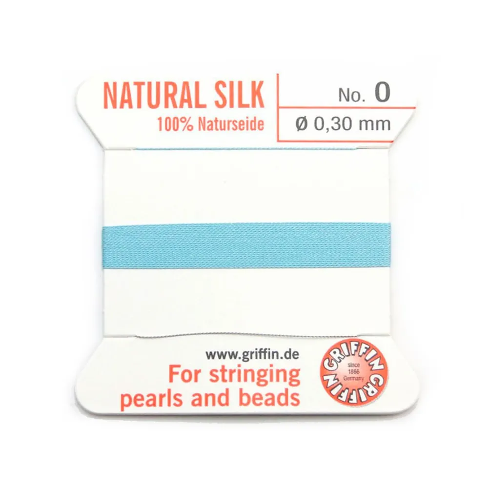 Fil du soie 0.3mm turquoise x 2m