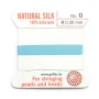 Silk bead cord 0.3mm turquoise x 2m