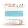 Fil du soie 0.6mm turquoise x 2m