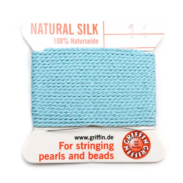 Silk bead cord 1.02mm turquoise x 2m