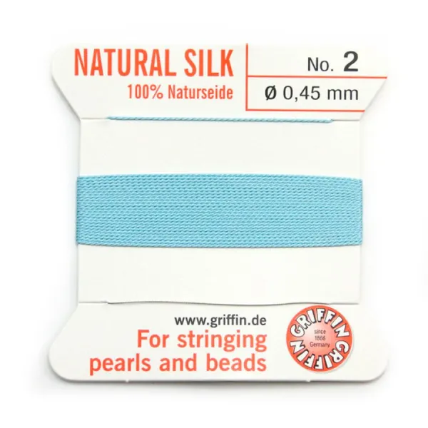 Fil du soie 0.45mm turquoise x 2m