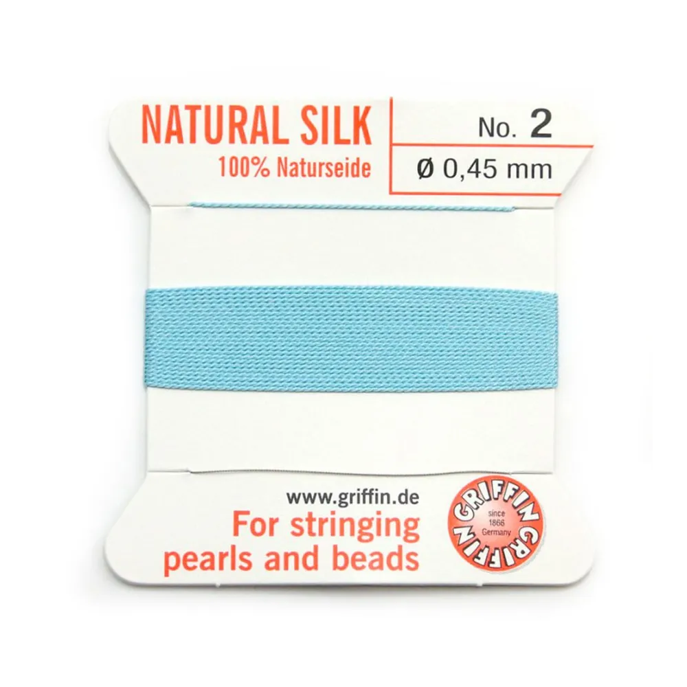 Fil du soie 0.45mm turquoise x 2m