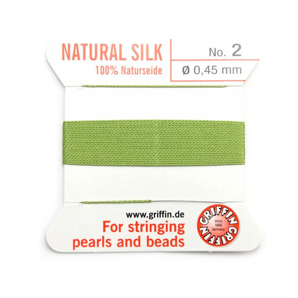 Fil du soie 0.45mm vert jade x 2m