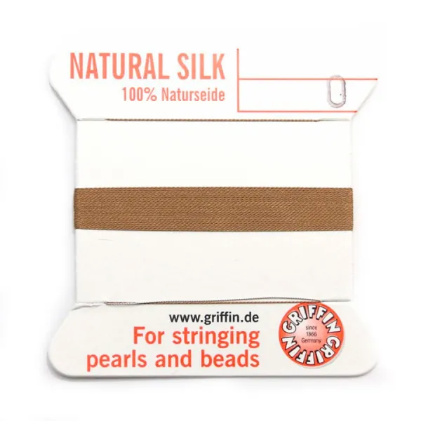 Fil du soie 0.3mm beige x 2m