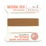 Silk bead cord 0.45mm beige x 2m