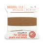 Fil du soie 0.6mm beige x 2m
