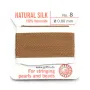 Silk bead cord 0.8mm beige x 2m