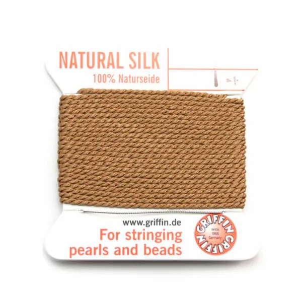 Fil du soie 1.02mm beige x 2m