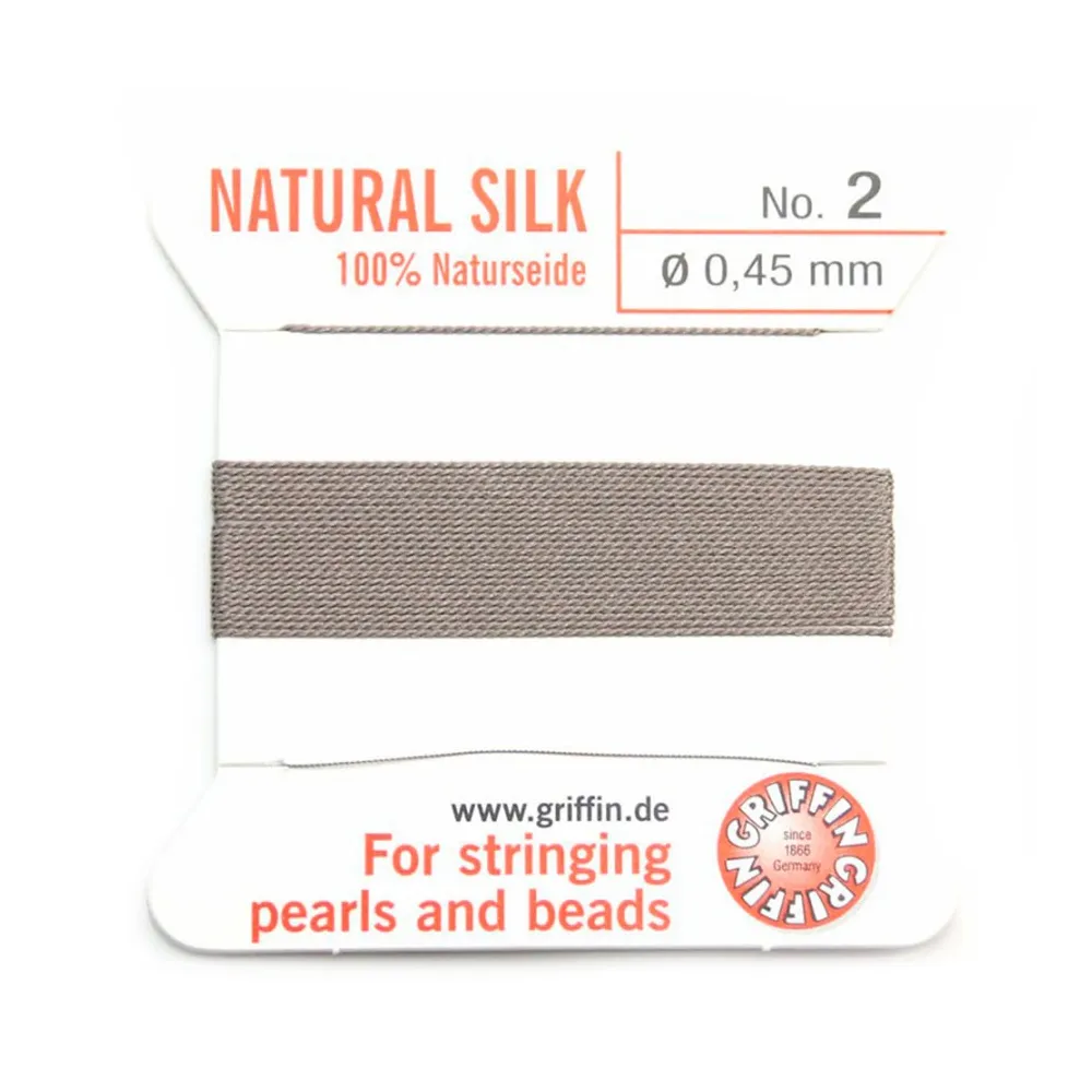 Fil du soie 0.45mm gris x 2m