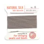 Silk bead cord 0.8mm gray x 2m