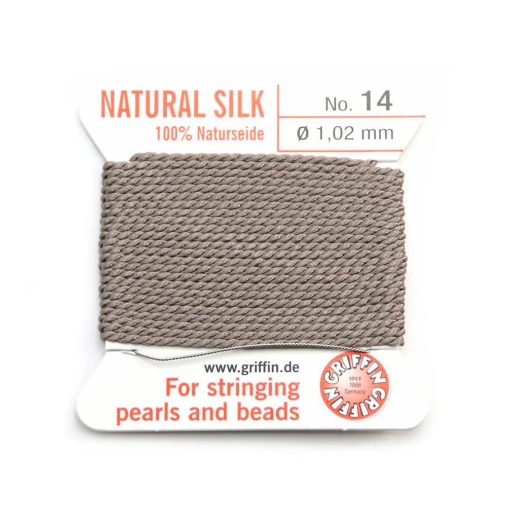 Fil du soie 1.02mm gris x 2m