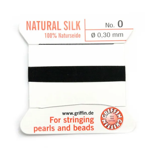 Fil du soie 0.3mm noir x 2m