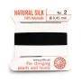 Silk bead cord 0.45mm black x 2m