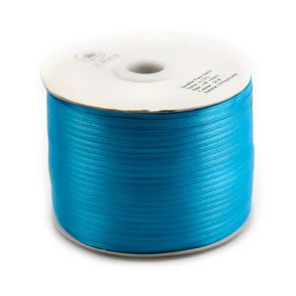 blue sky Double face satin  Thread polyester 3mm x 5 m