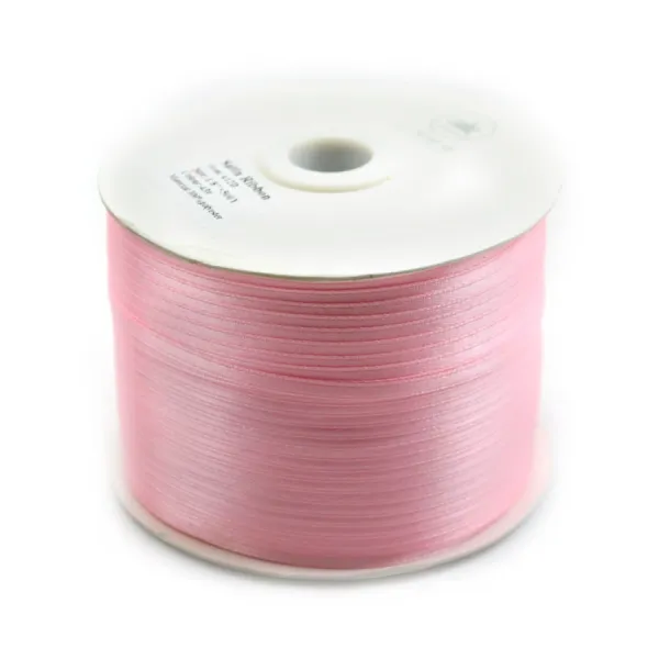 rose Thread polyester Double face satin 3mm x 5 m