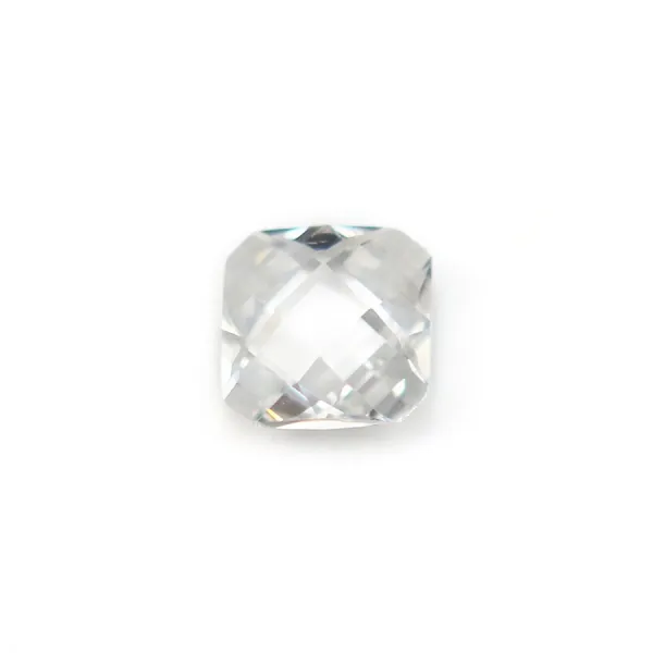 Zirconium transparent carré 8mm x 1pc 