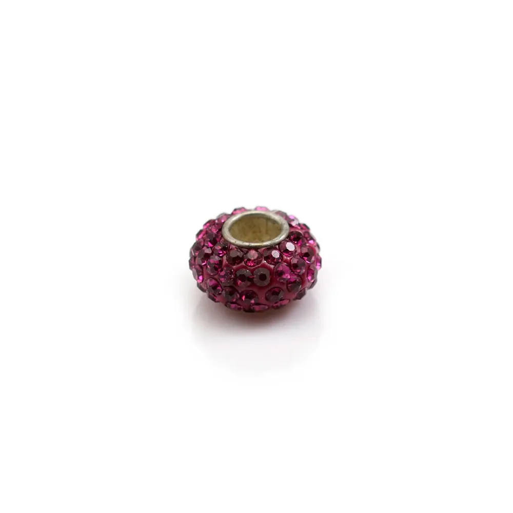 Round faceted glass set in golden metal 12.5mm x 1pc