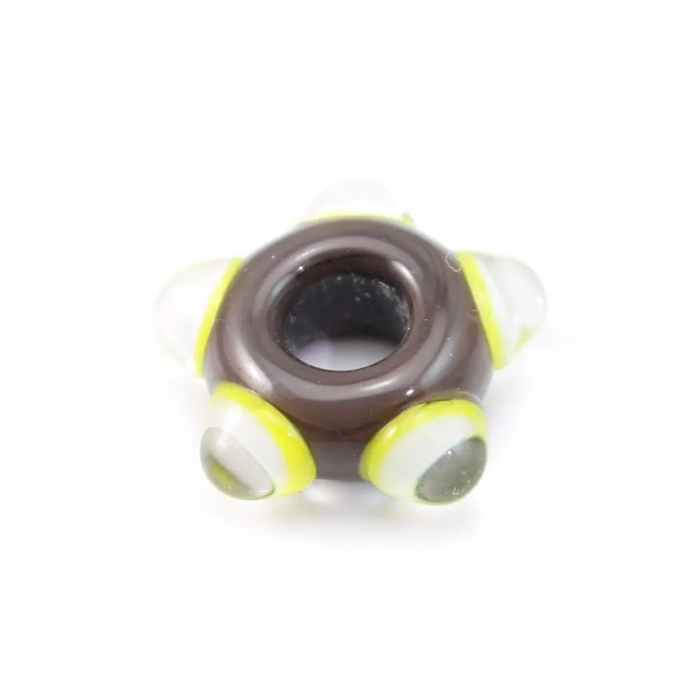 Pandora étoile gris&jaune&incolore x1pc