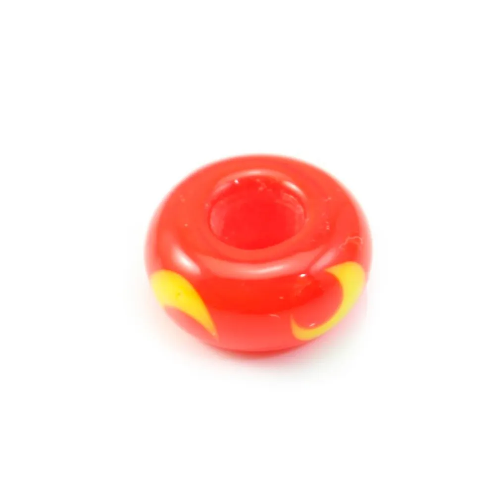 Pandora dessin la lune rouge & jaune  x 1pc