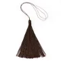 Imitation silk brown pompon 40mm x 1pc