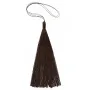 Pompon imitation soie marron 80mm x 1pc