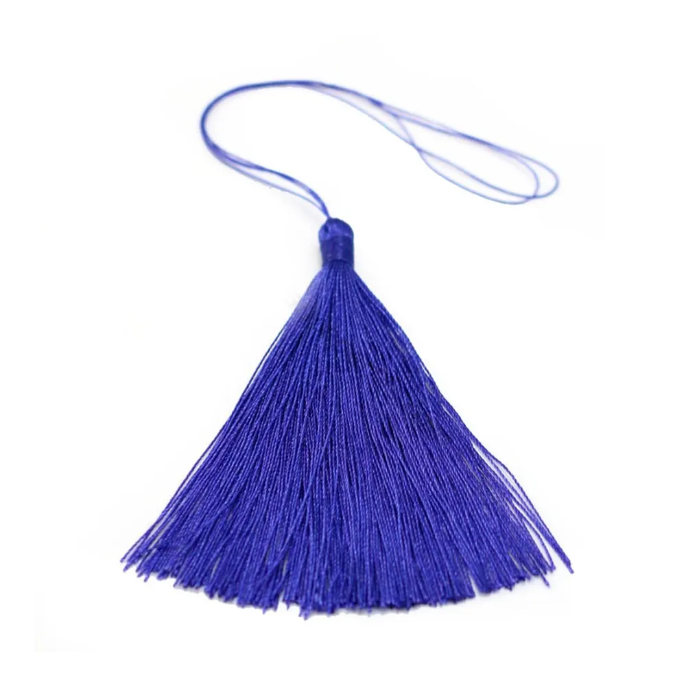Imitation silk navy blue pompon 40mm x 1pc