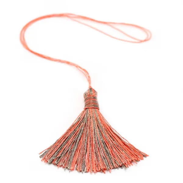 Pompon imitation soie bicolore 40mm x 1pc