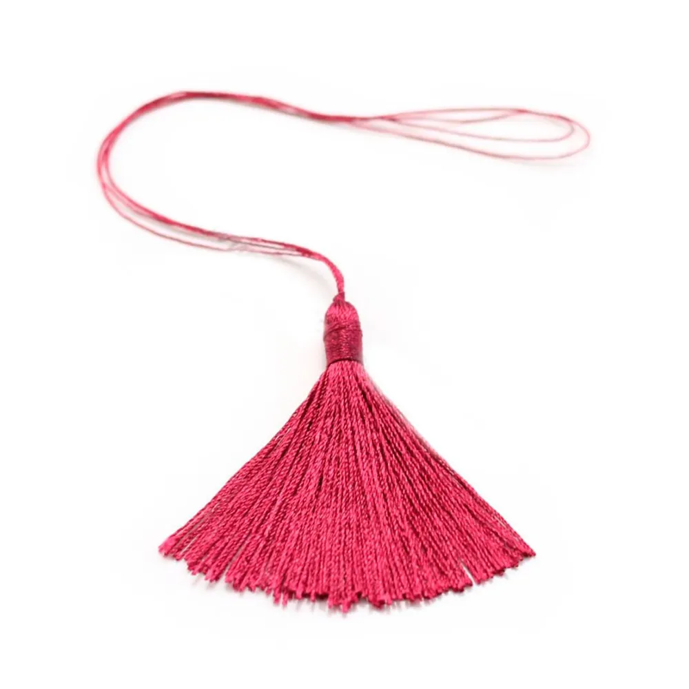 Pompon imitation soie violet lilas 40mm x 1pc