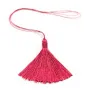 Pompon imitation soie violet lilas 40mm x 1pc