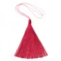 Pompon imitation soie bordeaux 40mm x 1pc