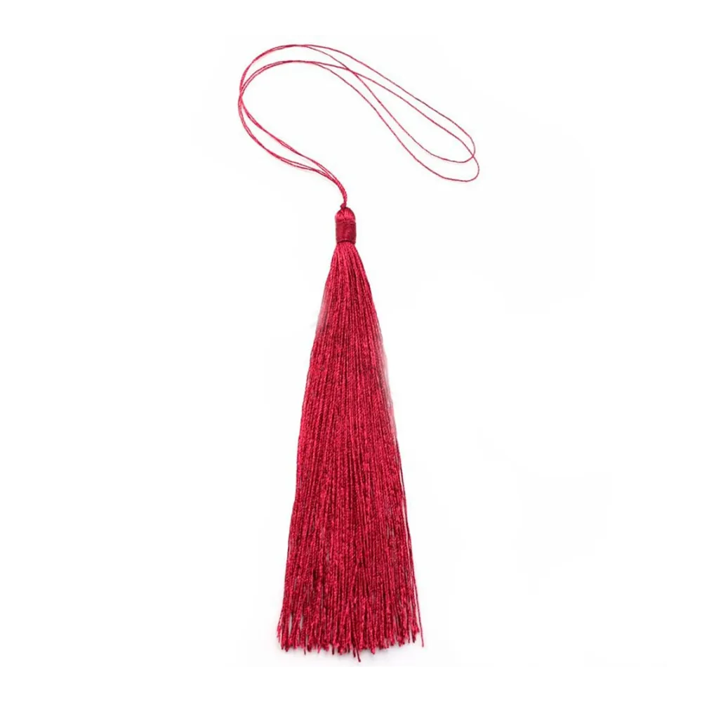 Imitation silk bordeaux pompon 80mm x 1pc