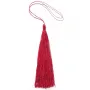 Pompon imitation soie bordeaux 80mm x 1pc