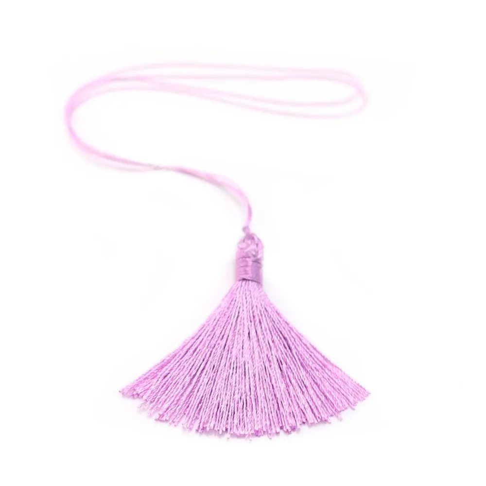 Pompon imitation soie vilolet lilas 40mm x 1pc