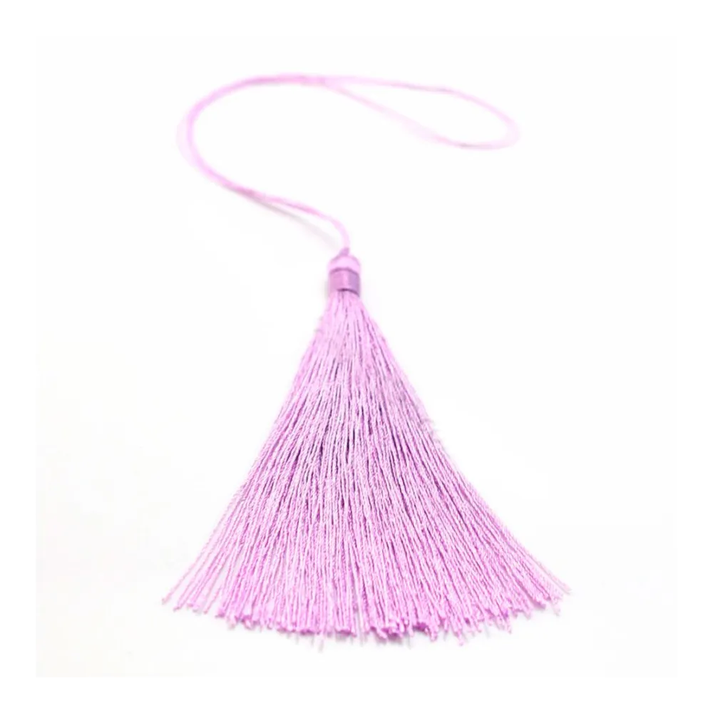 Pompon imitation soie violet lilas 80mm x 1pc