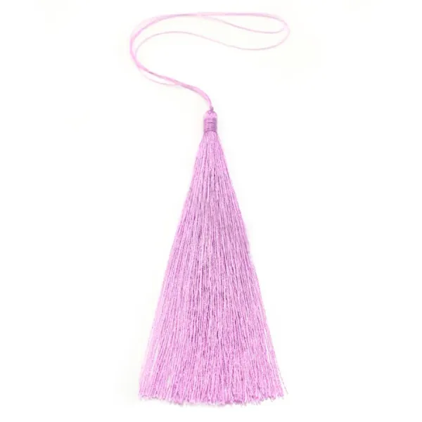 Pompon imitation soie violet lilas 80mm x 1pc