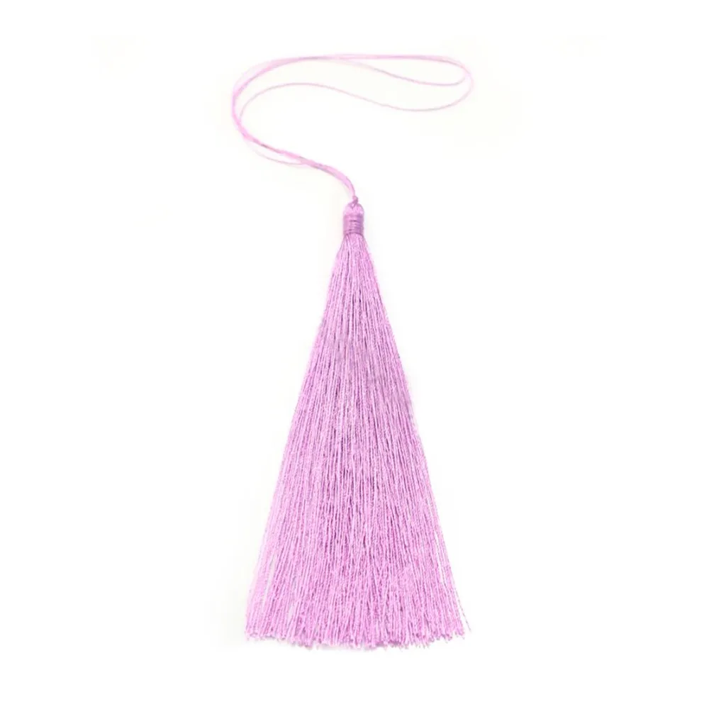 Pompon imitation soie violet lilas 80mm x 1pc