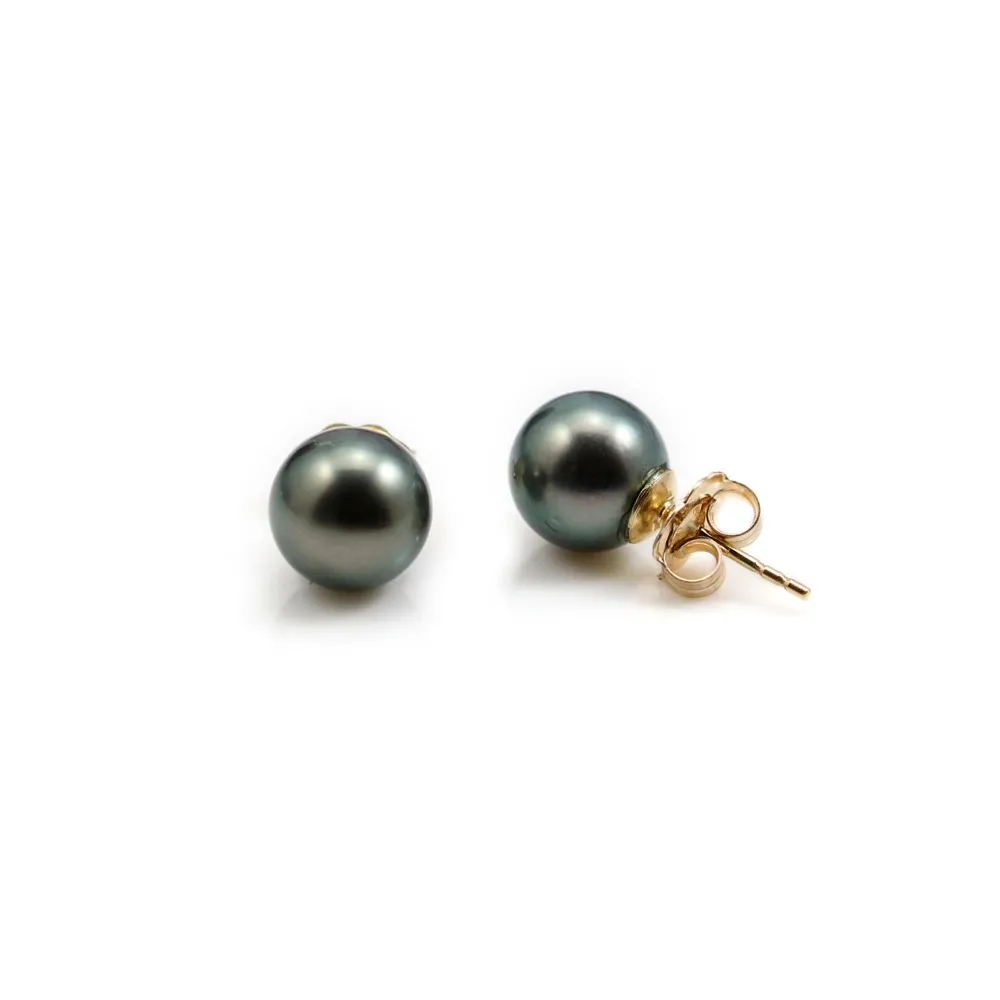 Boucle d'oreille perle tahiti x 2pcs