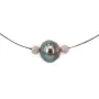 Collier Perles Tahiti Chaîne Argent 925 40cm x 1pc