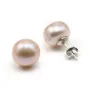 Boucle d'oreille perle d'eau douce 7-8mm x 2pcs