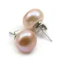 Boucle d'oreille perle d'eau douce 11mm x 2pcs