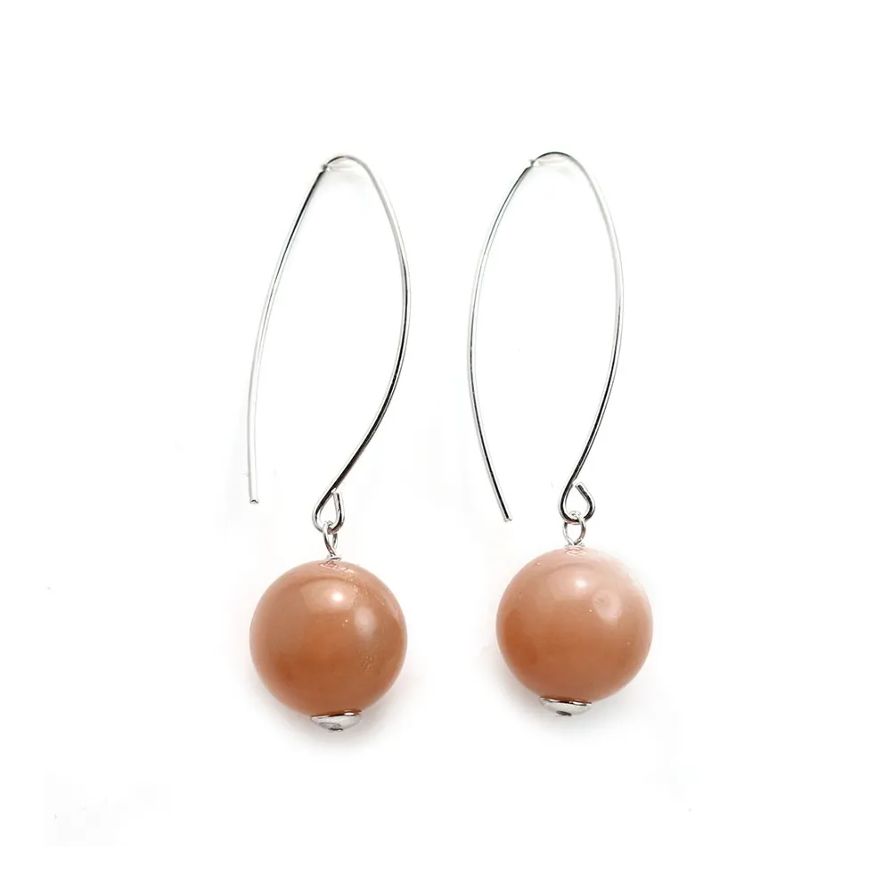 Boucles d'oreille en argent 925, avec des pierres de soleil ronde, mesurant 12mm x 2pcs