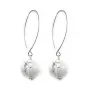 Boucle d'oreille argent 925 howlite 12mm x 2pcs 