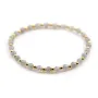 Bracelet labradorite 4mm, avec perles dorées x 1pc
