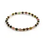 Bracelet tourmaline 4mm, avec perles dorées x 1pc
