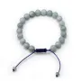 Bracelet  Aigue Marine boule rond 8.5mm x 1pc