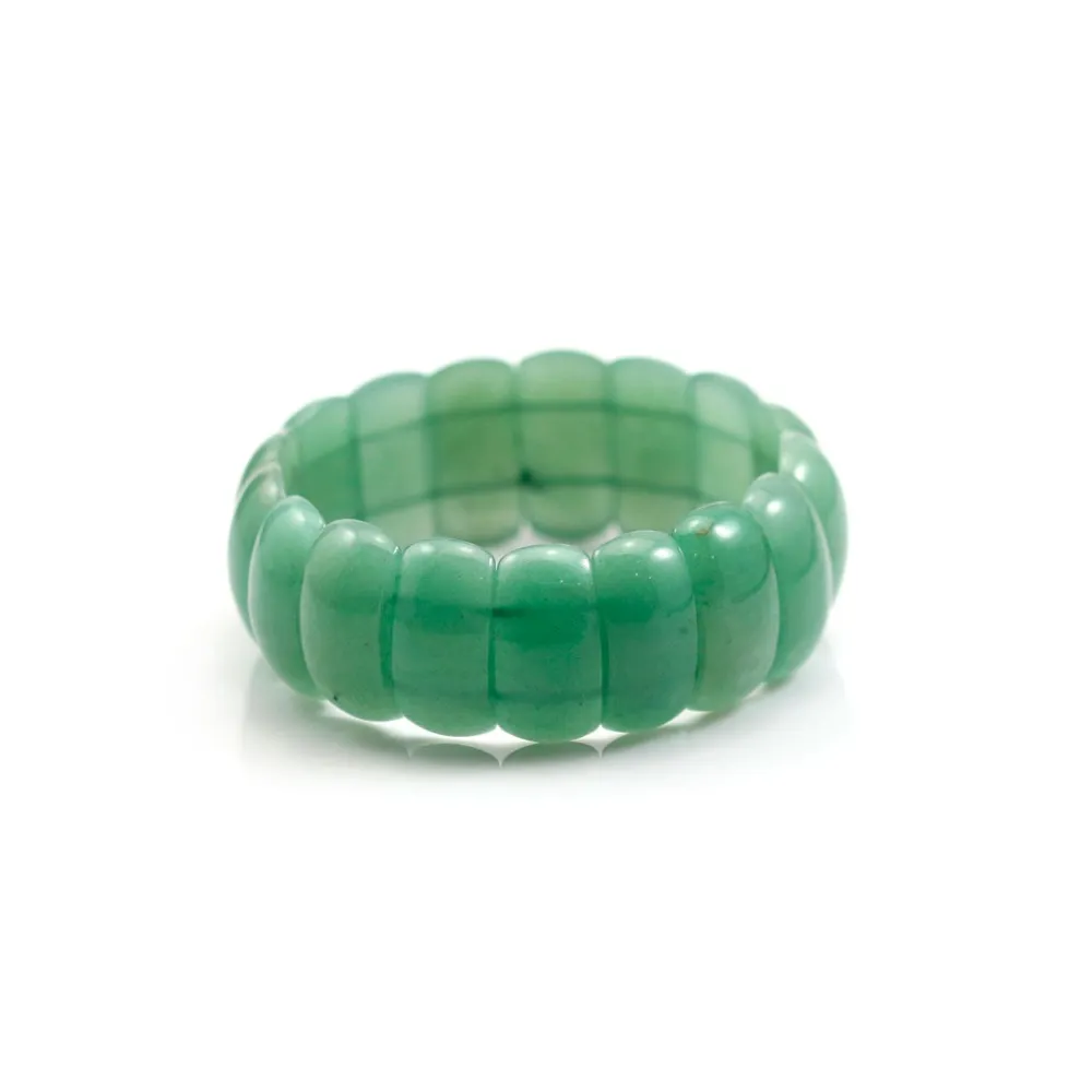 Bracelet en aventurine, de forme rectangulaire et plate x 1pc