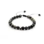 Bracelet en opale grise, de forme ronde, 8-8.5mm x 1pc