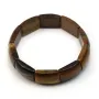 Bracelet en oeil de tigre de forme rectangulaire et plat x 1pc